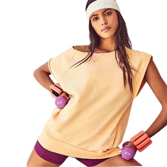 Free People FP Movement Muscle Tunic In Cantelope. NWT - Picture 1 of 11